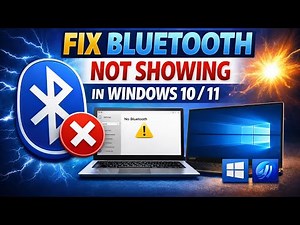 Fix BLUETOOTH Not Showing in Windows 10/11 | Fix Bluetooth Connection