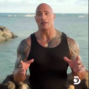 NEVER turn your back on the ocean. 😳🦈 Dwayne The Rock Johnson kicks off #SharkWeek as our first ever Master of Ceremonies tonight at 8p on Discovery and discovery . | Shark Week