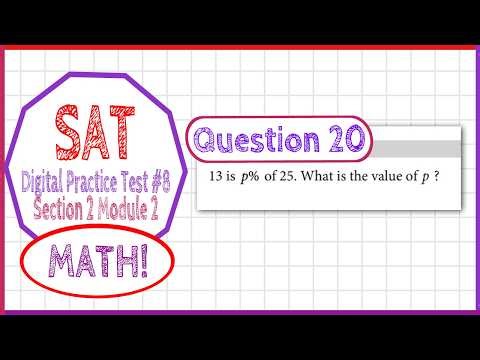 Question 20 from SAT Digital Practice Test 9, MATH Section 2 Module 1