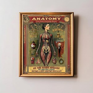 ANATOMY – Book I | From Death, Knowledge Blooms | Victorian Medical Illustration | Gothic Anatomy Wall Art - Etsy
