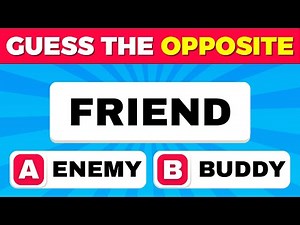 Guess The Opposite Word 🤔| Learn 60 Opposite Words in English | Easy–Medium–Hard