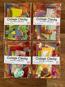 Collage Candy - Gel Printed Papers for Collage, Mixed Media, Art Journals - Etsy