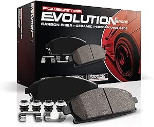 Power Stop Z23-1822 Rear Z23 Evolution Sport Carbon Fiber Infused Ceramic Brake Pads with Hardware For Alfa Romeo 4C 2015-2020 [Vehicle Specific]