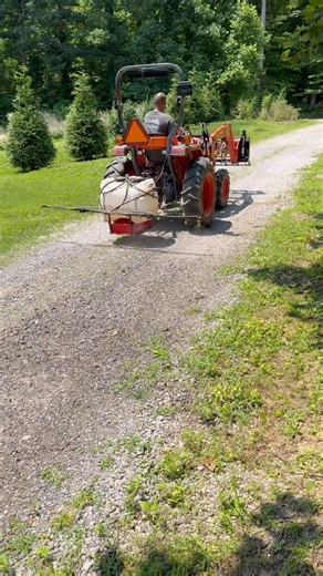 11K views · 66 reactions | Time for the annual weed spraying. #kubota #L2501 #tractor #3point #hitch #40 #gallon #sprayer | Harpeth Timber & Mill | Facebook