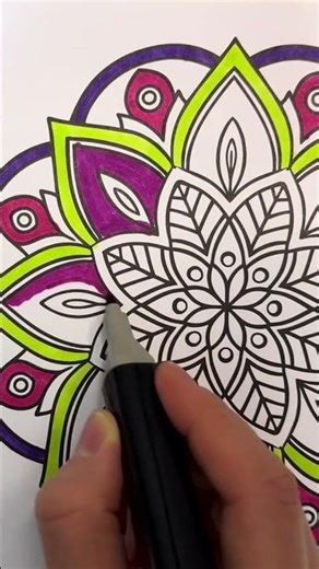 ASMR Раскраска Мандалы 🌀 Успокаивающий звук | Relax #coloring #mandala