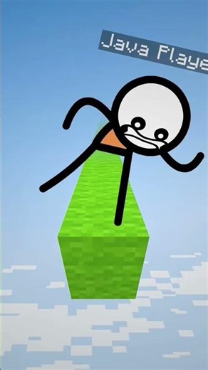 bedrok vs java building race #art #drawing #stickman