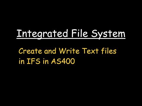 create and write Text files in IFS in AS400