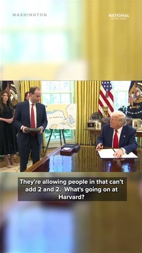 Trump criticizes Harvard over remedial Math courses