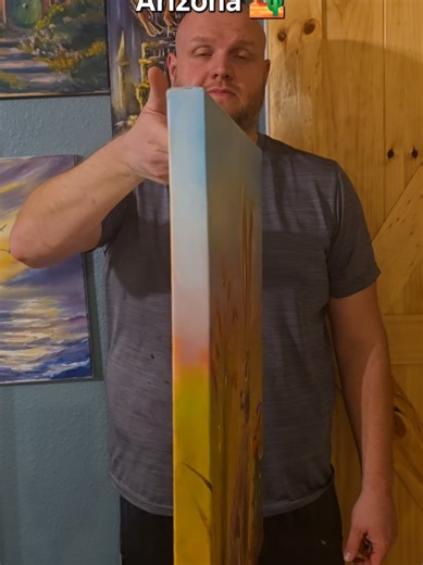 Spring in the Desert: Jackrabbit and Cacti Painting