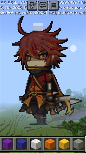 anime pixel art uwu in Minecraft #techgaming