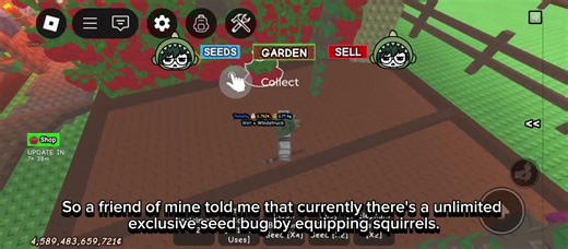 Squirrel Method: Unlimited Seed Bug in Grow A Garden