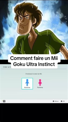 Créer un Mii Goku Ultra Instinct dans Tomodachi Life