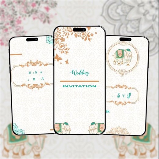 Digital Wedding Invitation Video | Online Animated Video Invitation Maker | AI- 1021