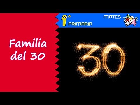 Matemáticas. 1º Primaria. Tema 4: La familia del 30