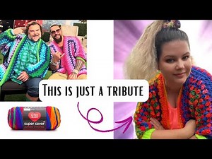 Jason Momoa crochet | hexagon granny cardigan | Jack Black crochet