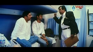 Chakram Movie Comedy Scenes || Ticket Collector Scene || Prabhas Brahmanandam Prakash Raj | Volga Videos