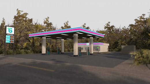 Gas station - Download Free 3D model by Elbolillo (@Elbolilloduro)