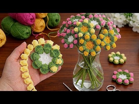 Everyone Is Making This! 🌼 Easy Crochet Flower Motif Tutorial