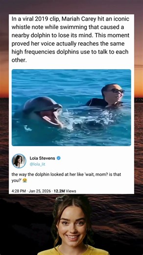 In a viral 2019 clip, Mariah Carey hit an iconic whistle note while swimming that caused a nearby...