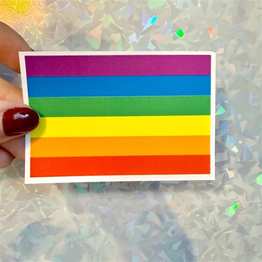 Pride Flag Vinyl Sticker Gay Rights Rainbow LGBT Lesbian Wife Husband Girlfriend Boyfriend Gift Sticker Decal Gift Laptop Sticker Present - Etsy