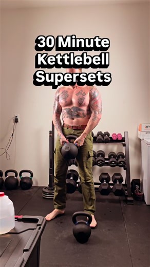 Keith Kimberlin | #1 Fat Loss Boss on Instagram: "Grab a pair of 50lb kettlebells. Dig Clean → Push Press 3 x 8 Full-body power. Clean it with intent, drive it overhead, control it back down. Tactical Clean & Press → Goblet March 3 x 16 / 20 Shoulders on fire, core lit up, grip screaming. This is where posture and breathing matter. Double Swings → Push-Ups 3 x 15 Hips explode, heart rate spikes, then straight to the floor. No rest, earn it. Finish with push-ups to failure. Because sometimes the 