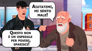 Questo povero vecchio indigente è riuscito a malapena a raggiungere la soglia dell'ospedale | Delight Stories Italiano