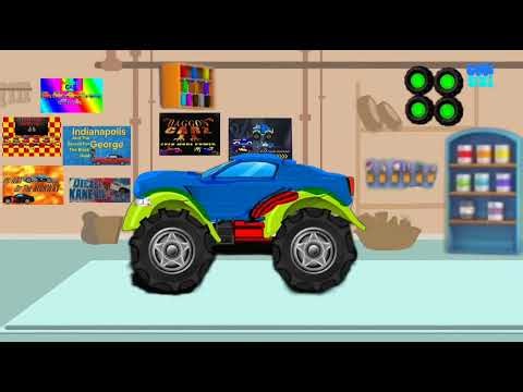 SUPERMAN MONSTER TRUCK CAR MAKEOVER CAR GARAGE