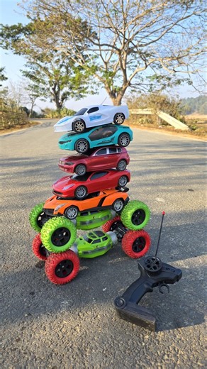 Racing Hand - Operated Remote Control Five Mini Cars Rc Two, Moka Cars #shorts