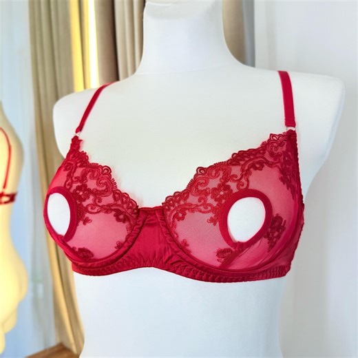 Lingerie See Through X Rated, Open Nipple Bra Cupless - Peep Hole Lingerie, 4 Colors - Etsy Australia
