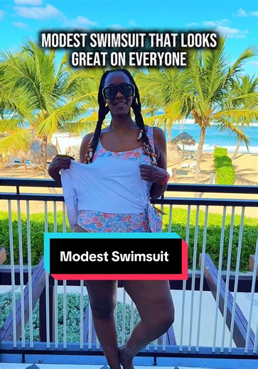 This swimsuit is flattering on all body types. It’s comfy and cute! #onepieceswimsuit #swimdress #modestfashion #TikTokShopCreatorPicks #swimsuit