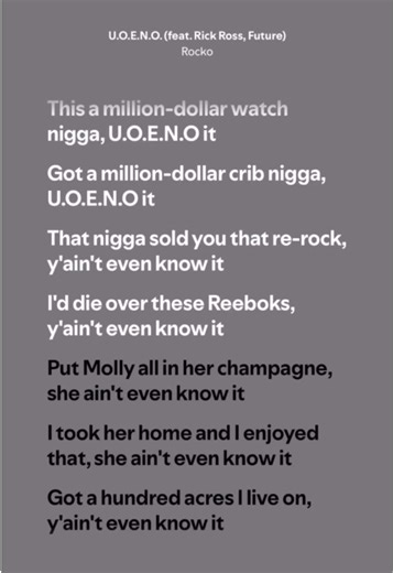 U.O.E.N.O. Lyrics by Rocko Featuring Rick Ross and Future