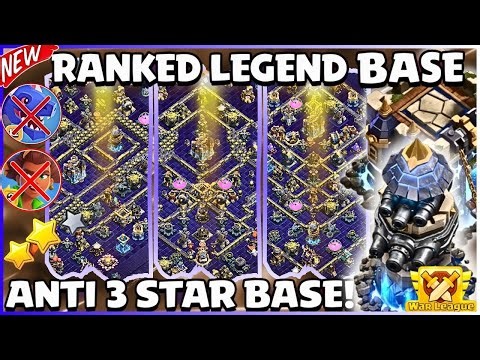 WORLD BEST LEGEND TH18 ANTI 3 STAR - TOP LEGEND + WAR BASE WITH COPY LINKS! TH18 RANK BATTLE BASE!