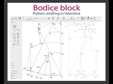 Bodice draft in Valentina/Seamly2D (Armstrong's method)