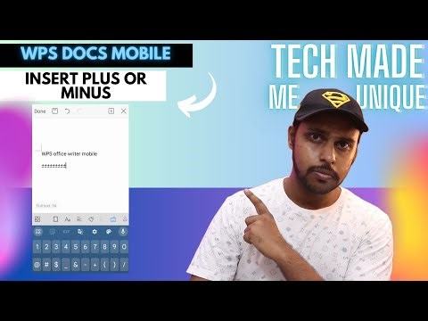 How to insert plus or minus in wps office writer mobile | insert plus or minus on wps writer mobile