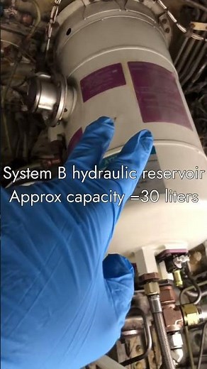 Checkout the Boeing 737 hydraulic system reservoirs#aircraft #boeing #737 #hydraulic #reservoir