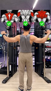 Cross Cable Triceps Extension: Keep your upper arms locked in place and extend your arms outward while holding the cables - this isolates and targets the triceps.• Cable Rear Delt Fly: Keep a soft bend in your elbows and pull the cables down and outward in an arc — this emphasizes the rear delts.• Cable Face Pull/Row: Pull the cables across your face with elbows flared and shoulder blades squeezed — this hits the traps and rear delts. #tricepworkout #back #workout #fitnessmotivation #fitfam #fit