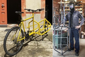 Toulouse : il recycle des vieux cadres de VTT pour en faire des vélos cargos