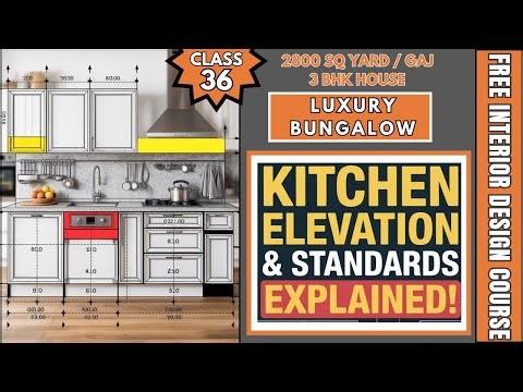 FREE AutoCAD Interior Design Course l Kitchen Plan, Elevations & Kitchen Standards Explained#kitchen