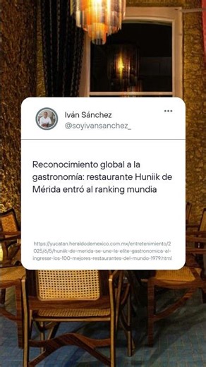 GASTRONOMÍA EN MÉRIDA ES RECONOCIDA A NIVEL MUNDIAL