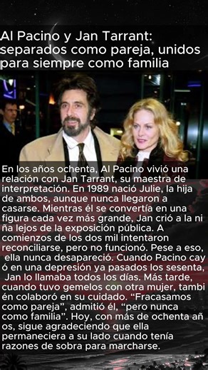 Al Pacino y Jan Tarrant: separados como pareja, unidos para siempre como familia