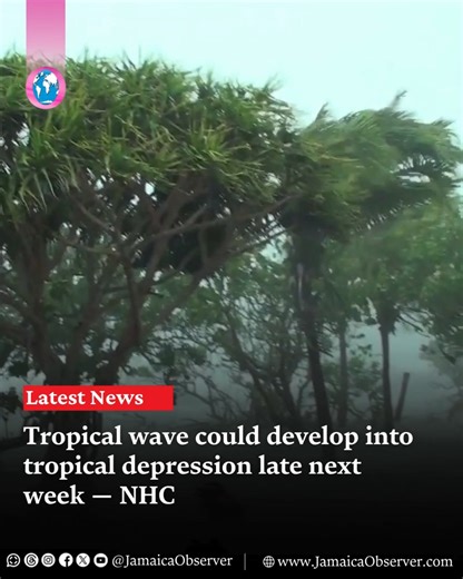 A tropical wave is expected to move off the coast of Africa on Friday, according to the US National Hurricane Centre. The NHC says the wave is forecast to interact with another disturbance over the eastern tropical Atlantic and move west. https://www.jamaicaobserver.com/2025/10/03/tropical-wave-develop-tropical-depression-late-next-week-nhc/ | The Jamaica Observer