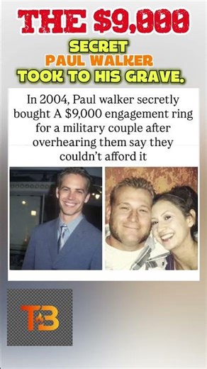The Secret Paul Walker Kept for 9 Years: The $9,000 Miracle 💎🕊️ #shorts #shortsfeed