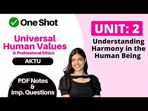 Universal Human Values and Professional Ethics AKTU Unit 2 One Shot 🔥 UHV Notes & Imp Questions