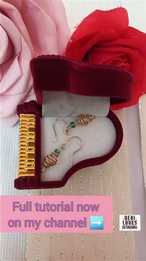 Spiral wire wrap earrings tutorial DIY