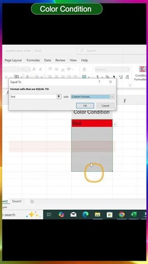 Excel ke andar color condition kaise lagaye drop down menu ke andar