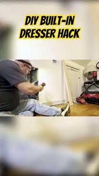 DIY Built-In Dresser Hack from start to finish #diy #home #hack