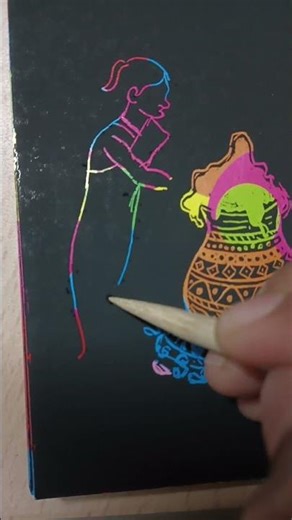 Happy Pongal | Pongal Scratch Art ✨ | Maatu Pongal, Kaanum Pongal | VJ Mathsster | #shorts
