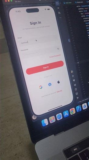 Sign In UI In Flutter 🔥👌 #flutter #uidesign #coding #shorts