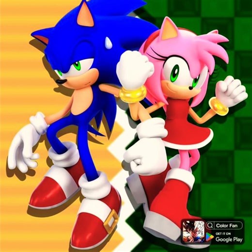 Sonic The Hedgehog (2012) Sonic & Amy Like Dancing Everyone From: Color Fan