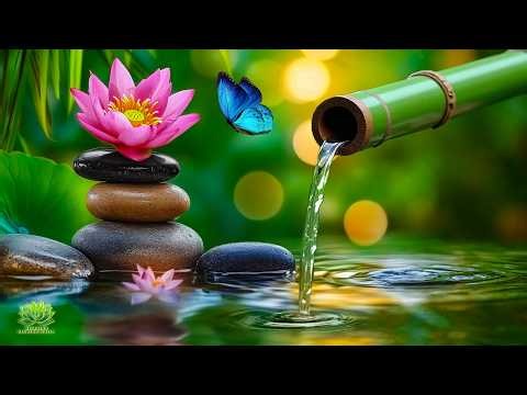 Healing Spa Piano with Bamboo Water Flow 🌿 Relaxing Meditation Music for Deep Sleep & Inner Peace